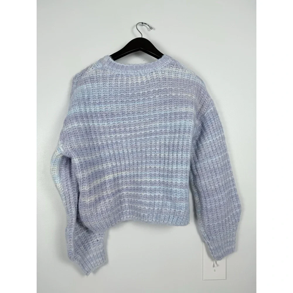 Jessica Simpson Cropped Oversized Sweater Women S Pastel Rainbow Wool‎ Blend